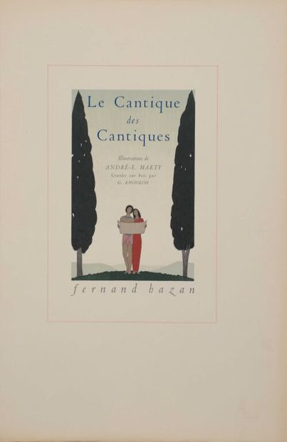 null MARTY. CANTIQUE (Le) des Cantiques. [Paris], Fernand Hazan, 1949. In-4, en feuilles,...