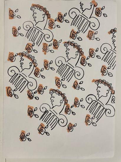  Michael ROBERTS (né en 1947) 
Ensemble de 10 dessins au feutre et gouache sur papier...