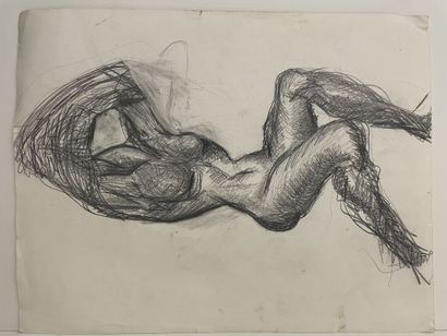  Michael ROBERTS (né en 1947) 
Nus féminins. 
4 études au crayon noir sur papier....