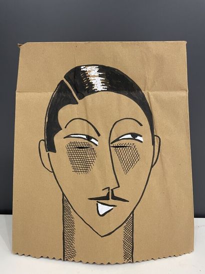 null Michael ROBERTS (né en 1947)

6 "brown paper bag" recto verso à l'effigie de...