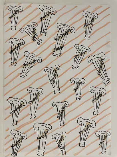 null Michael ROBERTS (né en 1947)

Ensemble de 10 dessins au feutre et gouache sur...
