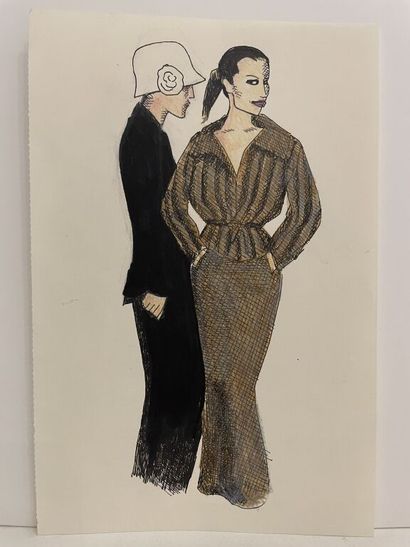 null Michael ROBERTS (born in 1947). 

Heterogeneous set of sketches:

- [Fashion]...