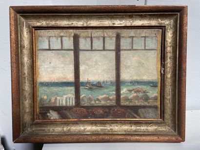 null School of the XXth century

Seascape seen from an interior.

Oil on canvas mounted...