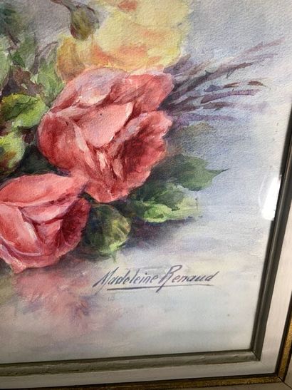 null Madeleine RENAUD (1900-1994)

Nature morte au bouquet de roses.

Aquarelle sur...