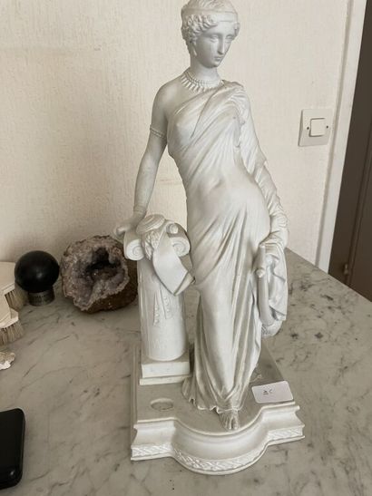 After James PRADIER 
Sappho standing. 
Sculpture...