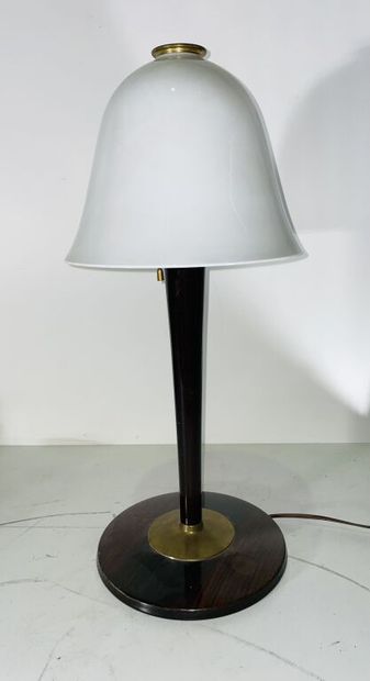 Lampe de table de style Art Déco en bois...