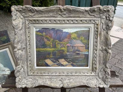 null Charles MENNERET (1876-1946)

Lake landscape.

Oil on wood panel.

Signed lower...
