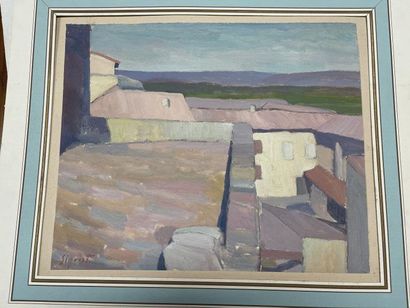 Edmond SIGRIST (1882-1947) 
Paysage vue d'un...