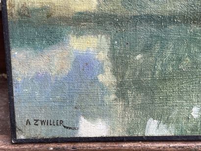 null Augustin ZWILLER (1850-1939)

Paysage lacustre.

Huile sur toile marouflée sur...