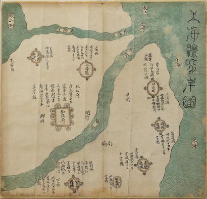 CHINE - XXe siècle. 
Carte géographique de...
