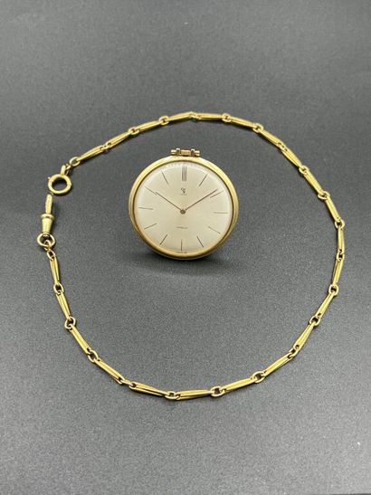 null YEMA. ultra-thin tuxedo watch in yellow gold 750 mm, mechanical movement, anchor...