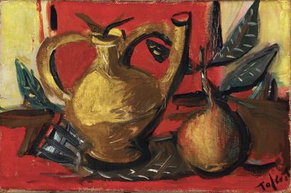 null Pierre TAL-COAT (1905-1985).

Nature morte, 1942.

Huile sur toile.

Signée...