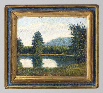 null Pierre-Edmond PERADON (1893-1931).

The pond.

Oil on cardboard.

Signed lower...