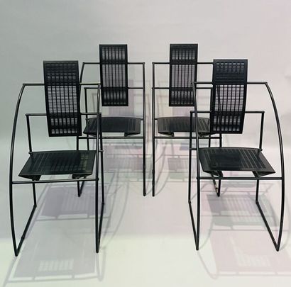 null Mario BOTTA (né en 1943) & ALIAS.

Suite de quatre fauteuils « Quinta » ; en...