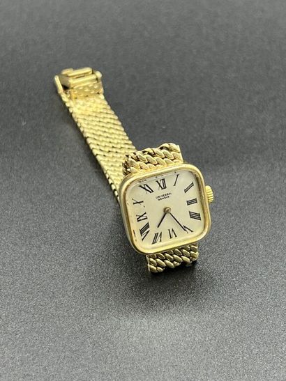 UNIVERSAL-GENEVA. Lady's wristwatch in yellow...