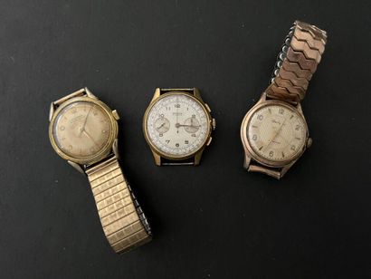 Trois montres d'homme en l'état Eternua,...