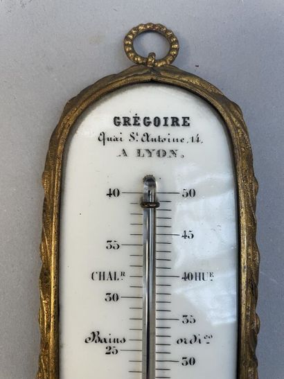 null Ensemble de 6 baromètres-thermomètres du XIXe siècle :

- Baromètre-thermomètre...