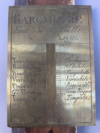 null Ensemble de 6 baromètres-thermomètres du XIXe siècle :

- Baromètre-thermomètre...