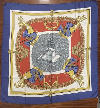 null HERMES Paris

Square in printed silk, titled "Versailles- Le pavé du roy" with...