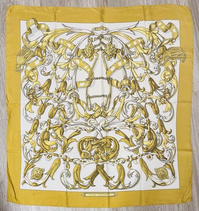 null HERMES Paris

Square in printed silk twill titled "Le mors à la conétable",...