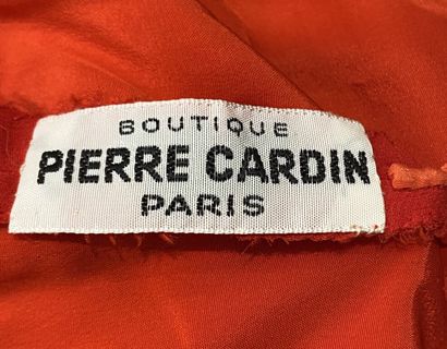  PIERRE CARDIN Boutique 
Robe longue à bretelles en mousseline de soie rouge doublée,...