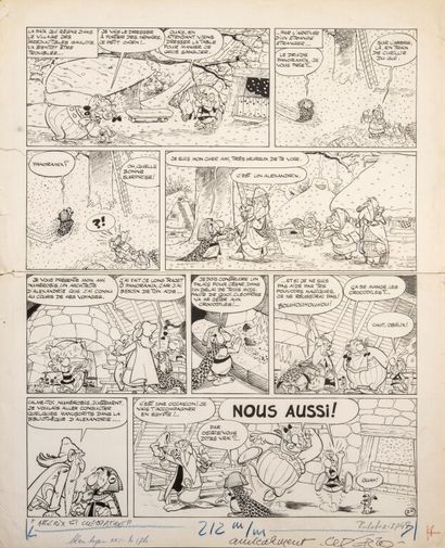  ALBERT UDERZO (1927-2020). 
Asterix - 6th album. 
Asterix and Cleopatra. 
Original...