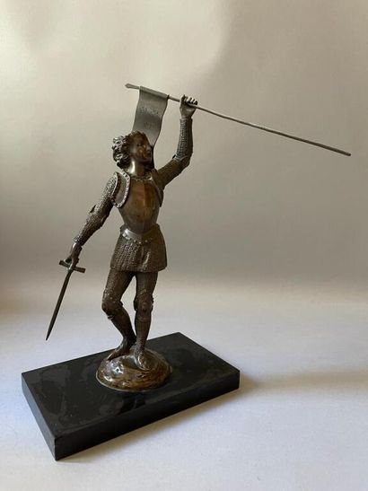 null French school of the 19th century.

Joan of Arc with the standard.

Proof in...