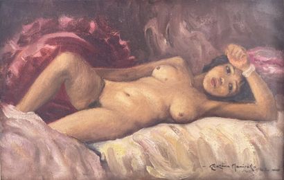 null Georges RAZANA MANIRAKA (1900-1943)

Femme nue allongée.

Huile sur toile.

Signée...