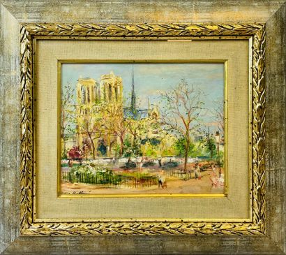null Serge BELLONI (1925-2005)

Notre-Dame de Paris

Huile sur carton.

Signée en...
