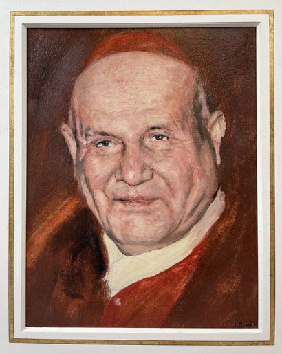  Émile BROD (1882-1974) 
Portrait de Monseigneur Angelo Giuseppe Roncalli, devenu...