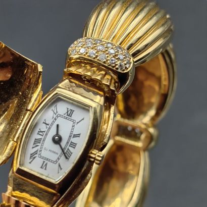 null O. J. PERRIN. About 1985 - André Vassort. 

750 mm yellow gold wristwatch with...