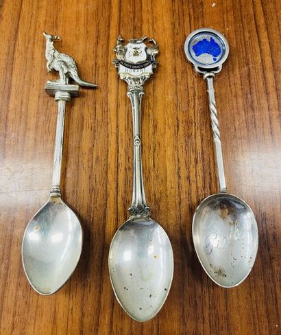 [AUTRALIA]

3 collection spoons in metal...
