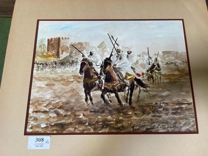 null Moroccan school of the XXth century

Fantasia.

Three watercolors on paper signed...
