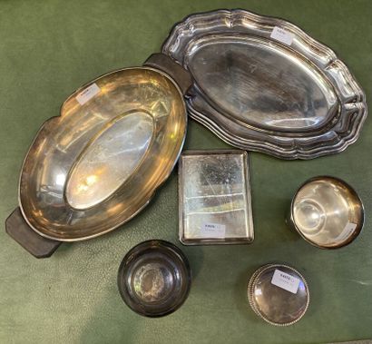 Lot in silver plated metal including : 

-...