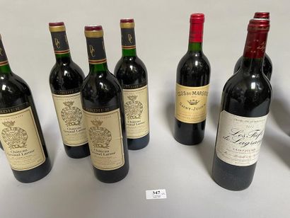null Dans une caisse : douze bouteilles de vins de Bordeaux comprenant : 

- 4 bouteilles...