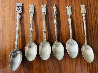 [CORSICA]

Lot of 6 collection spoons, 5...