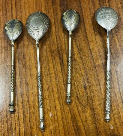 RUSSIA

4 silver spoons (84 zolotniks).

Total...
