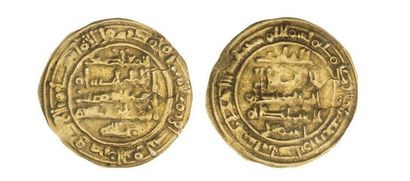  ABBADIDES DE SEVILLE. AL MUTADID (434 - 461H). Dinar d'or pâle (2,88 g.) pour Al...