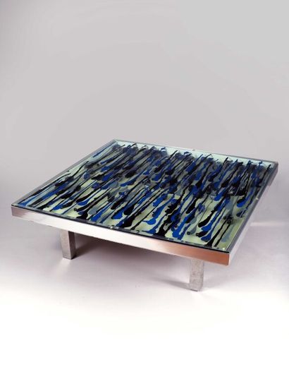 null ARMAN (Armand FERNANDEZ dit, 1928-2005).
Table Mali.
Tubes de peinture, acrylique...