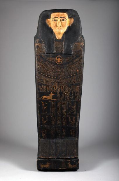 Anthropomorphic sarcophagus composed of a...