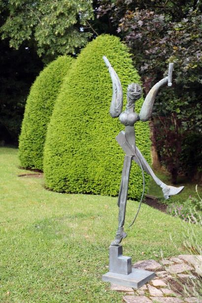 null Louis CANE (1943).
The broken witch, 1985, (without rake).
Sculpture in patinated...