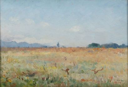 null Hàm Nghi, prince of Annam (1871-1944), called TU XUAN.
Algerian landscape.
Oil...