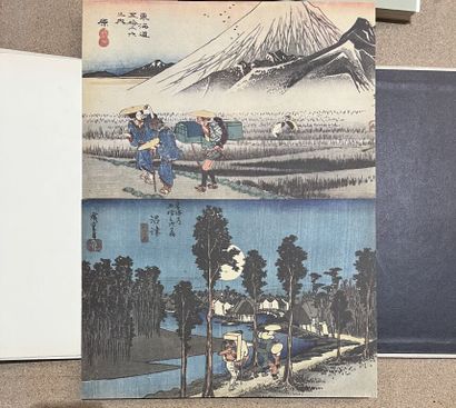 null Ensemble de 2 ouvrages sur les Beaux-Arts :

- Hiroshige. Tôkaidô. Paris, Ed....
