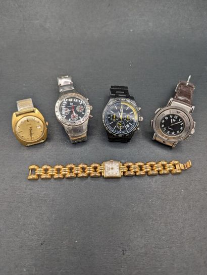 Lot de montres-bracelets, tamment chrono...
