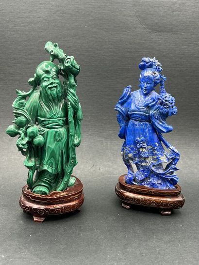 CHINE, XXe siècle.
Ensemble de 5 statuettes...