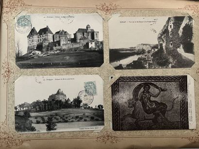 null 3 albums oblongs comprenant plus de 1250 cartes postales des années 1900-1920...