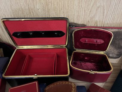 null Jewelry boxes, purses, case and 2 jewelry boxes including one from Le Tanne...