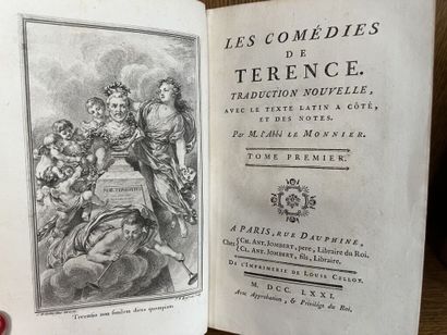 null TÉRENCE. Les Comédies. A Paris, Chez Ch. Ant. Jombert & Cl. Ant. Jombert, 1771....