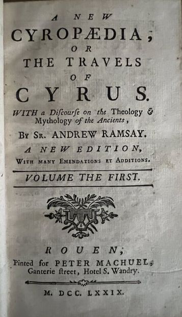 null [Franc-maçonnerie]. RAMSAY (Andrew). A new cyropaedia, or The travels of Cyrus,...
