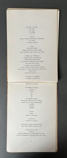 null MICHAUX (Henri). Paix dans les brisements. Paris, Flinker, 1959. Large oblong...